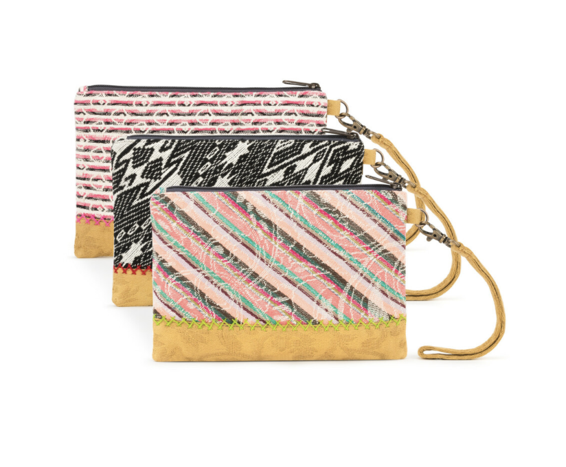 Multicolor Set of 3 Zip Pouches Multicolor Set of 3 Zip Pouches